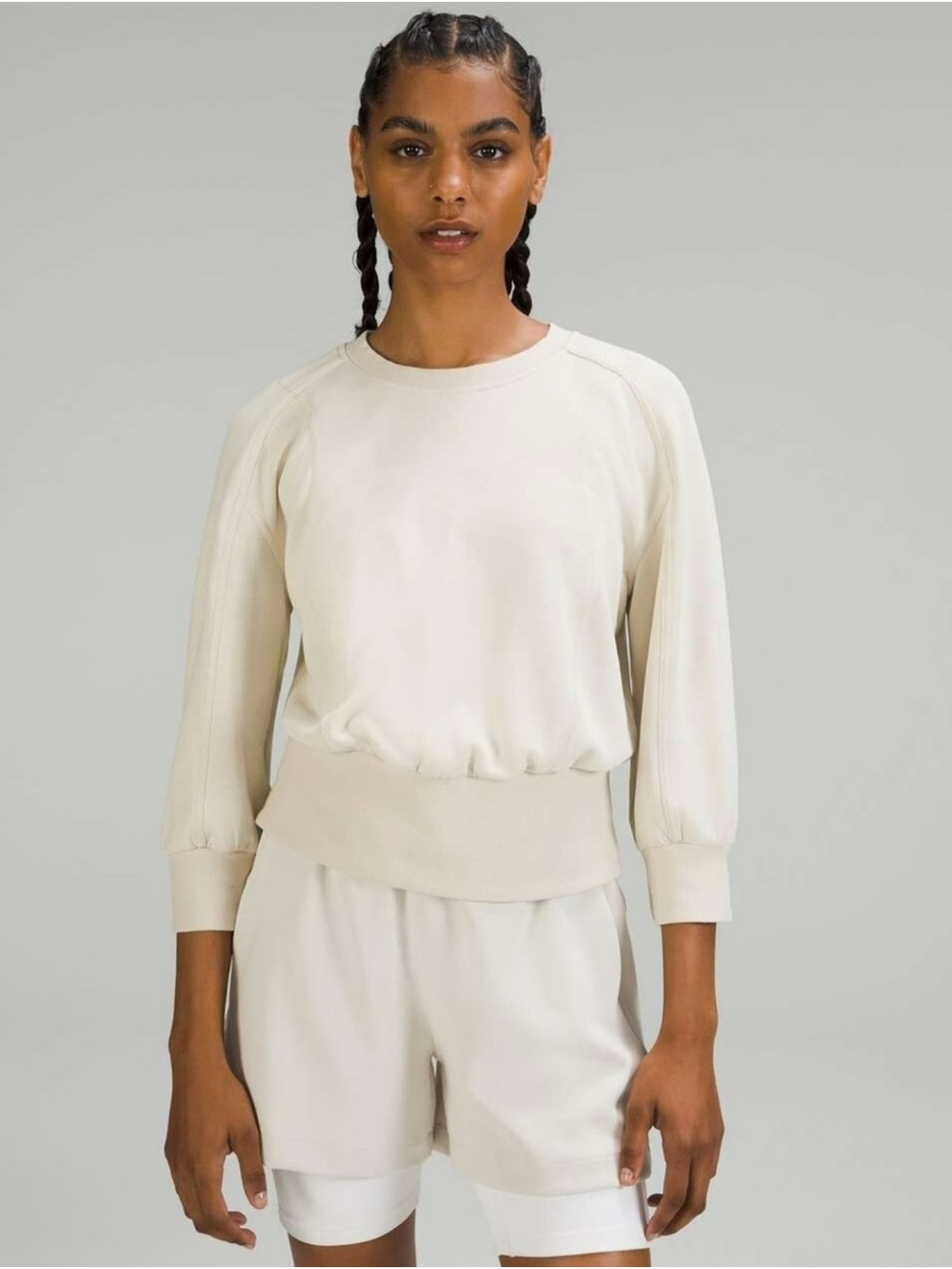 lululemon athletica Cream Crewneck Sweatshirt